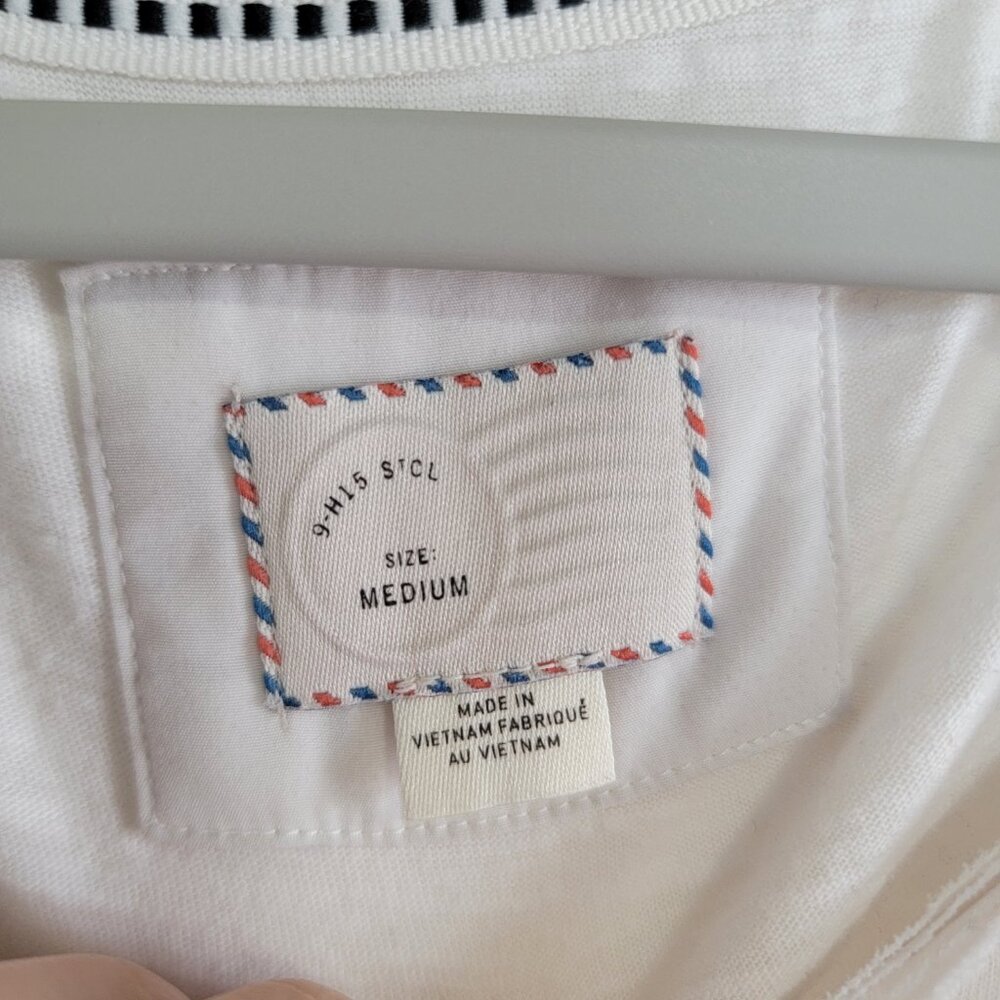 Anthropologie Postage Stamp Peplum Swing Tee Medium - Picture 4 of 6